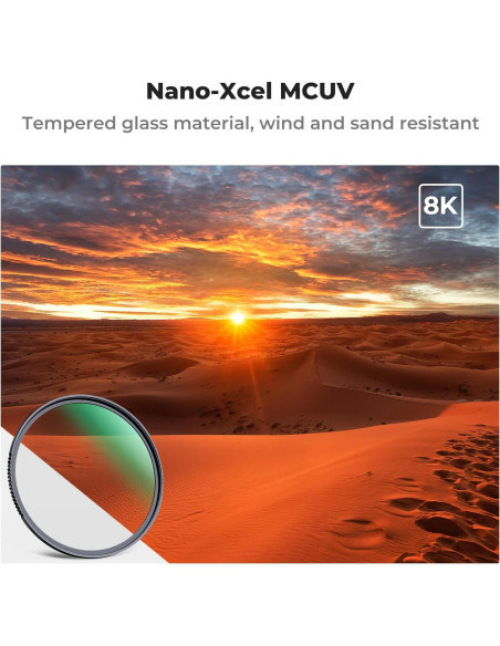 Filtro UV K&F Concept 49mm Vidrio Templado HD Resistente Filtro UV K&F Concept 49mm Vidrio Templado HD Resistente