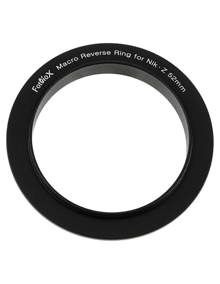 Anillo Inverso Macro 52mm Fotodiox para Nikon Z - Adaptador Anillo Inverso Macro 52mm Fotodiox para Nikon Z - Adaptador