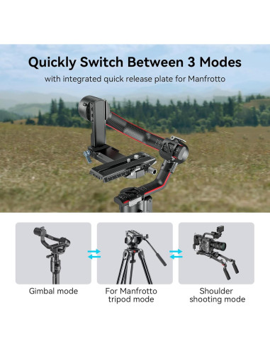 Placa de Liberación Rápida SmallRig 3158 para Manfrotto 12.9x5 cm