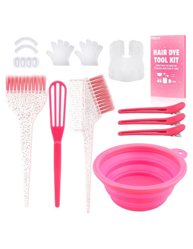 Kit de decoloración y tinte para cabello 19 piezas YOOVR