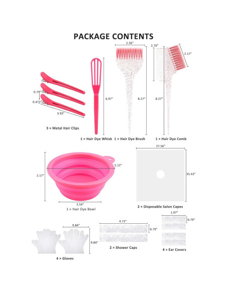 Kit de decoloración y tinte para cabello 19 piezas YOOVR Kit de decoloración y tinte para cabello 19 piezas YOOVR