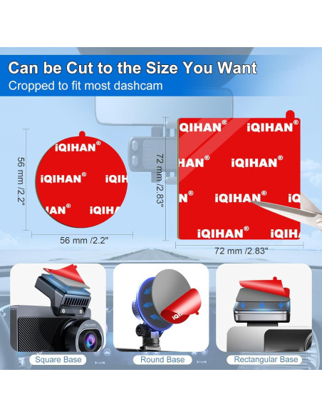4 Almohadillas Adhesivas Doble Cara Pormkig para Cámara de Tablero 4 Almohadillas Adhesivas Doble Cara Pormkig para Cámara de Tablero