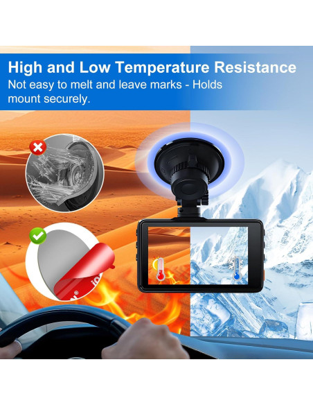 4 Almohadillas Adhesivas Doble Cara Pormkig para Cámara de Tablero 4 Almohadillas Adhesivas Doble Cara Pormkig para Cámara de Tablero