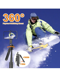 Trípode 3 en 1 YUANRAN para Teléfono y Cámara - Extensible 178 cm 2