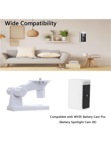Soporte de Pared para Cámara TEKCAM Ajustable 180 - Paquete de 2 Soporte de Pared para Cámara TEKCAM Ajustable 180 - Paquete de 2