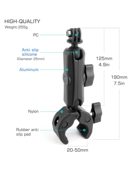 Soporte de Trípode GEPULY para Cámara y Smartphone 360 Soporte de Trípode GEPULY para Cámara y Smartphone 360