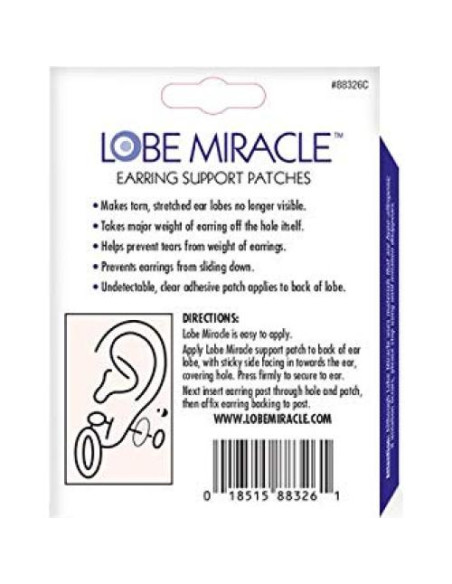 Parches de Soporte para Pendientes Lobe Miracle - 60 Unidades Parches de Soporte para Pendientes Lobe Miracle - 60 Unidades