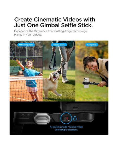 Estabilizador Gimbal Spigen para Smartphone 3 Ejes Negro Estabilizador Gimbal Spigen para Smartphone 3 Ejes Negro