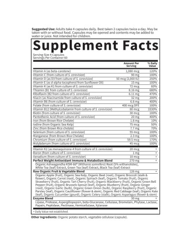 Multivitamina Jardín de la Vida Peso Perfecto 240 Cápsulas