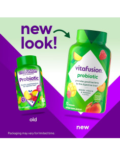 Suplementos Gummy Probióticos Vitafusion 70 Gummies 5 Mil Millones CFUs 2