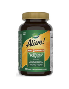 Nature's Way Alive! Max3 Multivitamínico Completo 180 Tabletas