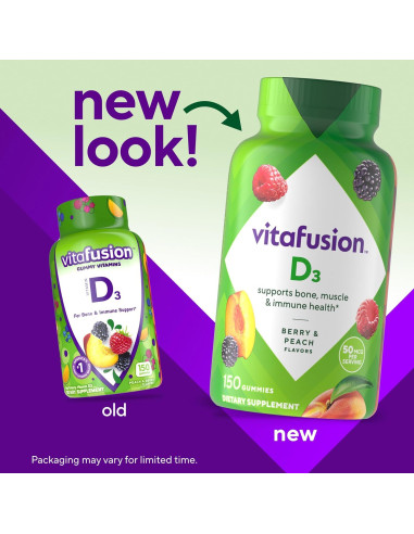 Vitafusion Vitaminas Gummy D3 150 Unidades Sabor Frutas