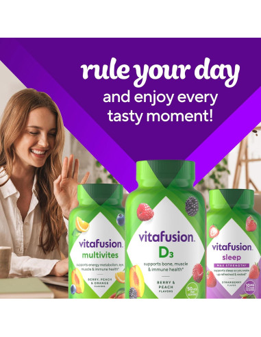 Vitafusion Vitaminas Gummy D3 150 Unidades Sabor Frutas