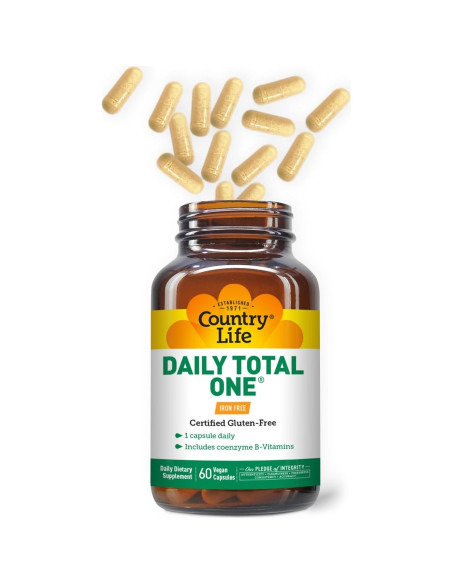 Multivitamina Vegana Country Life Daily Total One 60 Cápsulas Multivitamina Vegana Country Life Daily Total One 60 Cápsulas