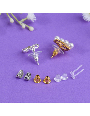 Respaldos de Aretes de Silicona Hipoalergénicos 600Pcs DSOMHZ