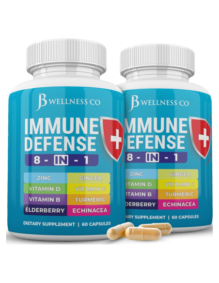 Suplemento Inmunológico 8 en 1 JB Wellness - 120 Cápsulas Suplemento Inmunológico 8 en 1 JB Wellness - 120 Cápsulas