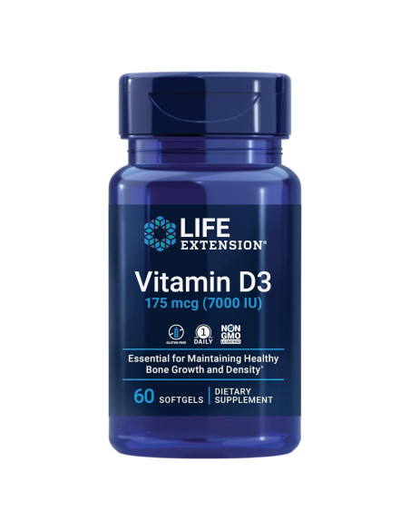 Vitamina D3 175 mcg Life Extension - 60 Gelatinas Blandas Vitamina D3 175 mcg Life Extension - 60 Gelatinas Blandas