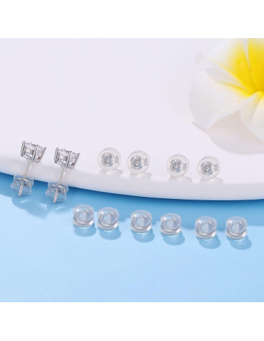Respaldo de Aretes Hipoalergénico Moconar 12 Pcs Silicona