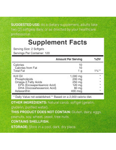 Suplemento Deal Aceite de Kril Antártico 1000mg 240 Gelatinas 2