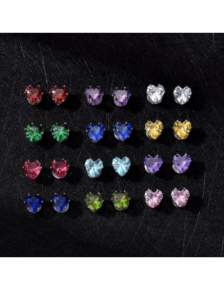 Pendientes Magnéticos Spiritlele 12 Pares Zirconia Brillante Pendientes Magnéticos Spiritlele 12 Pares Zirconia Brillante