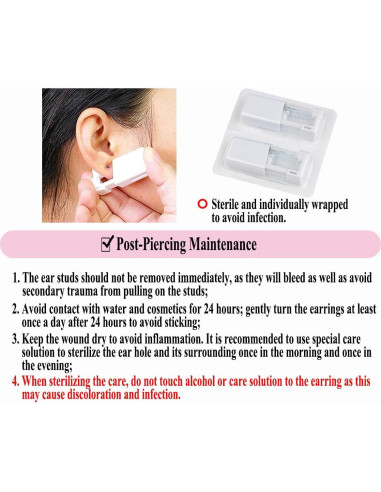 Kit de Perforación de Orejas VitaCool con Aretes Estériles