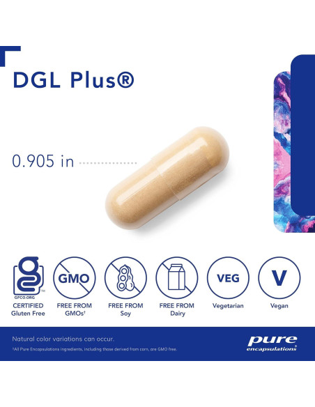 Suplemento Digestivo DGL Plus Pure Encapsulations 60 Cápsulas Suplemento Digestivo DGL Plus Pure Encapsulations 60 Cápsulas
