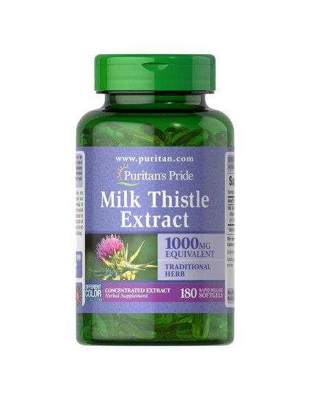 Extracto de Cardo Mariano 1000mg 180 Gelatinas Blandas Puritan's Pride Extracto de Cardo Mariano 1000mg 180 Gelatinas Blandas Puritan's Pride