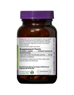 Suplemento Herbal Orgánico Black Cohosh Oregon's Wild Harvest 90 Cápsulas 2