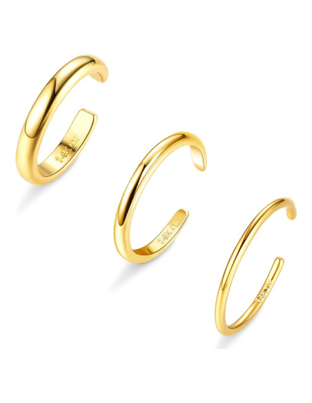 Set de Anillos para Dedos de los Pies ADRAMATA 14K Dorados Set de Anillos para Dedos de los Pies ADRAMATA 14K Dorados