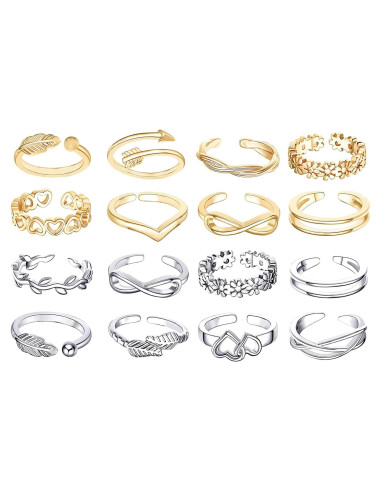 Anillos Ajustables para Dedos de los Pies MAGIDOVE 24 Piezas