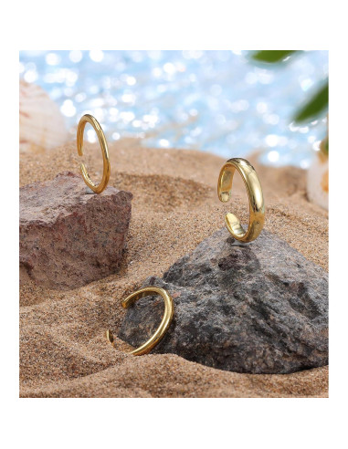 Set de Anillos para Dedos de los Pies ADRAMATA 14K Dorados