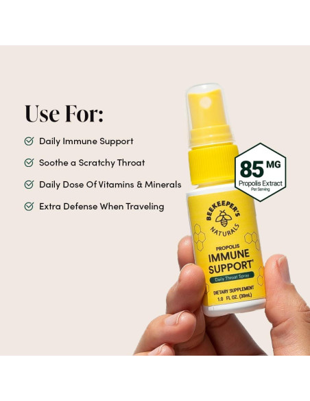 Spray de Garganta Beekeeper's Naturals 29.57 ml - Propóleos Spray de Garganta Beekeeper's Naturals 29.57 ml - Propóleos