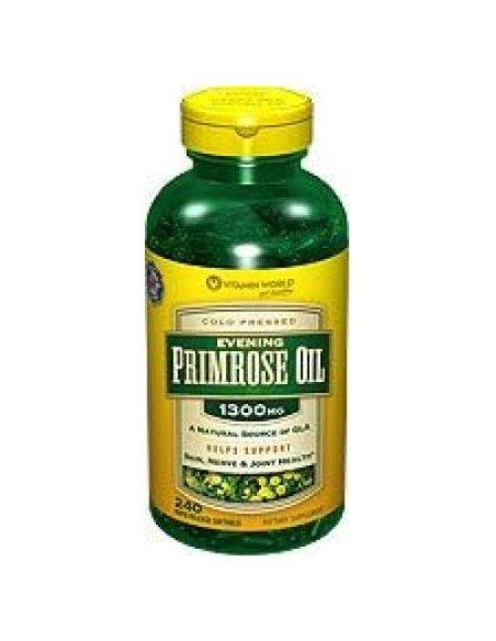 Aceite de Onagra Vitamin World 1300 mg - 240 Cápsulas Blandas Aceite de Onagra Vitamin World 1300 mg - 240 Cápsulas Blandas