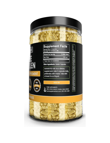 Polen de Abeja 730 Cápsulas Ingredientes Originales Puros Polen de Abeja 730 Cápsulas Ingredientes Originales Puros