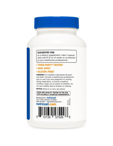 Cápsulas de Dong Quai Nutricost 565mg - 120 Unidades Sin Gluten
