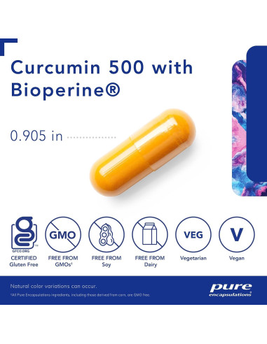Suplemento de Curcumina 500 Pure Encapsulations - 60 Cápsulas