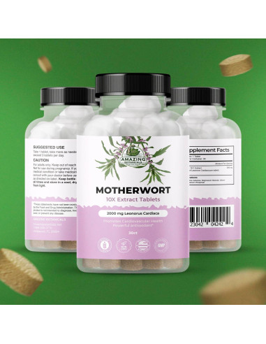 Extracto de Motherwort 2000 mg Amazing Botanicals - 30 Tabletas