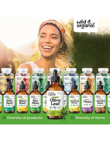 Extracto Líquido de Hoja de Olivo Silvestre 118 ml - Suplemento Vegano