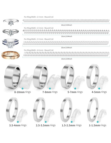 Ajustadores de Anillos Ottemax - Paquete de 12 Tamaños