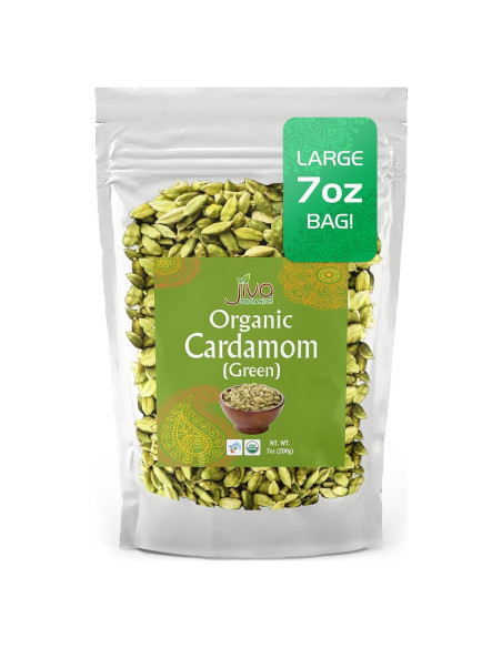 Vainas de Cardamomo Verde Orgánico Jiva 198g - Calidad Premium Vainas de Cardamomo Verde Orgánico Jiva 198g - Calidad Premium