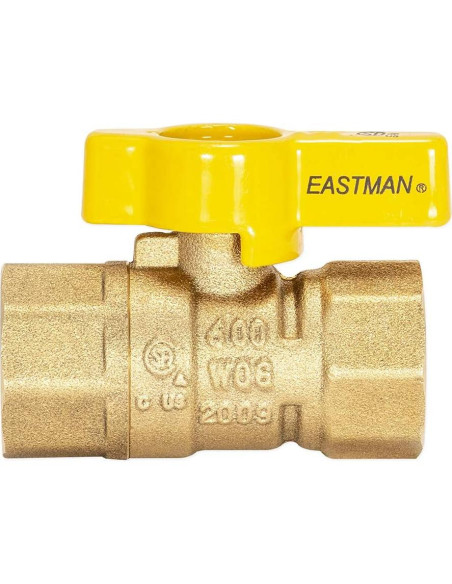 Válvula de bola de gas Eastman 1/2" FIP latón 60009 Válvula de bola de gas Eastman 1/2" FIP latón 60009