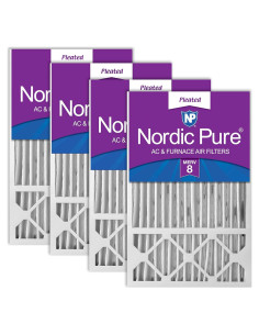 Filtros de Aire Nordic Pure MERV 8 40.64x62.87x11.11 cm Paquete de 4
