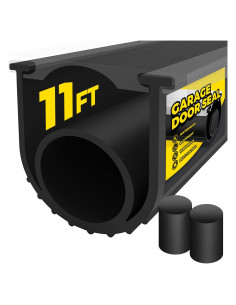 Sello de Puerta de Garaje Holikme 11 Pies Goma Negro