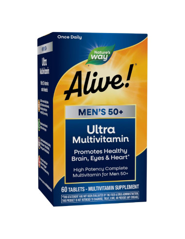 Multivitamina Diaria Ultra Nature's Way para Hombres 50+, 60 Tabletas