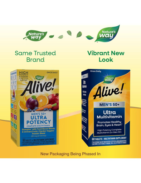 Multivitamina Diaria Ultra Nature's Way para Hombres 50+, 60 Tabletas Multivitamina Diaria Ultra Nature's Way para Hombres 50+, 60 Tabletas