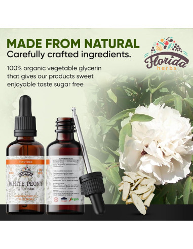 Tintura Orgánica de Peonía Blanca Florida Herbs 59 ml