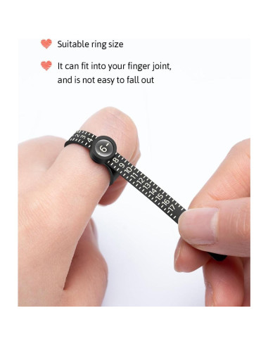 Medidor de Talla de Anillo Meowoo con Lupa 1-17