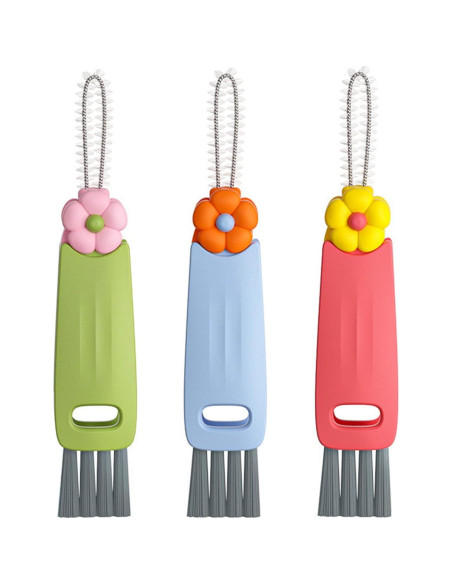 Cepillo de limpieza 3 en 1 HRXFOZ para tazas y botellas Cepillo de limpieza 3 en 1 HRXFOZ para tazas y botellas