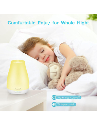 Difusor de Aceite Esencial Homeweeks 100ml con Luz LED