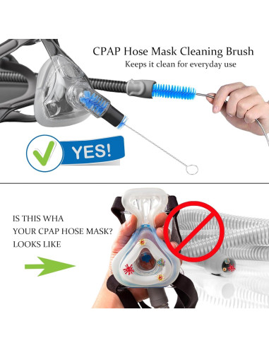 Juego de limpieza CPAP YUHUANG con soporte para manguera 2 ganchos